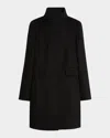 Max Mara Agnese Single-breasted Wool-blend Coat In Black
