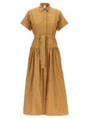 Max Mara Caramel-coloured Shirt Dress Women In Gold