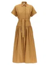 Max Mara Caramel-coloured Shirt Dress Women In Gold