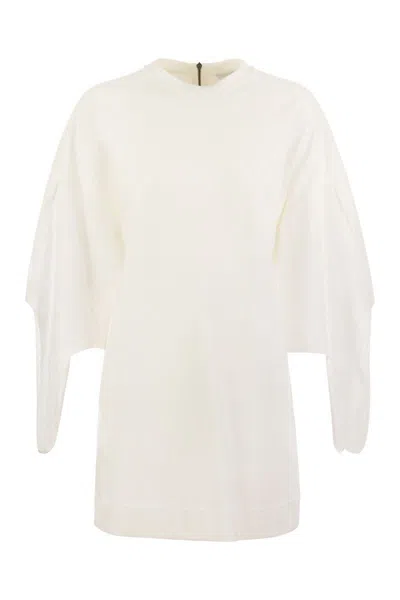 Max Mara Agora Poplin T Shirt Dress In White