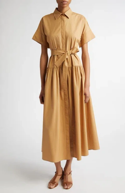 MAX MARA MAX MARA AGORAIO COTTON BELTED SHIRTDRESS