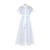 Max Mara Agoraio Cotton Poplin Shirt Dress In White