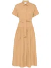 Max Mara Caramel-coloured Shirt Dress Women In Brown