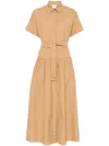 Max Mara Agoraio Cotton Poplin Shirt Dress In Neutral