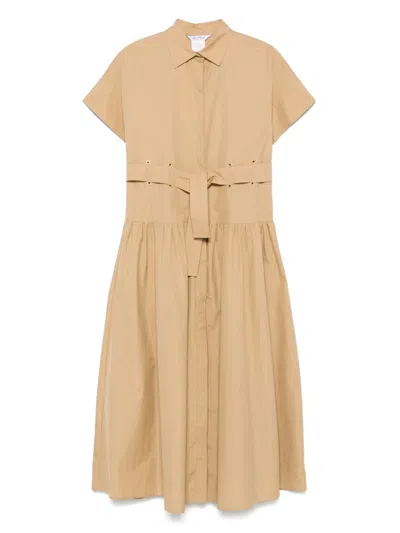 Max Mara Agoraio Midi Dress In Neutrals