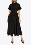 Max Mara Studio Alatri Belted Midi Dress In Black