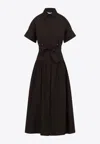 Max Mara Agoraio Midi Shirt Dress In Brown