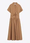 Max Mara Caramel-coloured Shirt Dress Women In Caramel