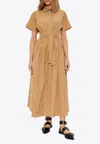 Max Mara Caramel-coloured Shirt Dress Women In Neutral