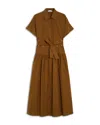Max Mara Agoraio Popeline Dress In Tobacco