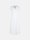 Max Mara 'agoraio' White Cotton Dress In White