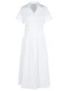 Max Mara Poplin Chemisier Dress In White