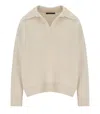 Max Mara Agre Beige Polo-sweater In Neutral