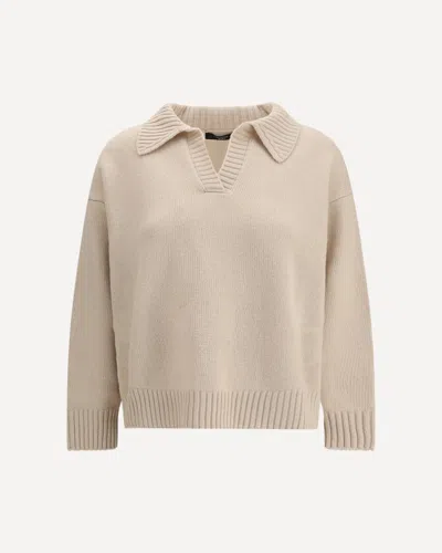 Max Mara Agre V-neck Sweater In Sand