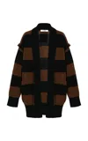 Max Mara Agre Striped Cardigan In Black