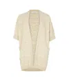 Max Mara Cotton-blend Longline Cardigan In Off White