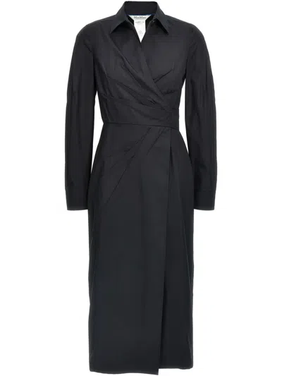 Max Mara Agrume Midi Dress In Black