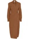 Max Mara Brown Wrap Dress In Braun