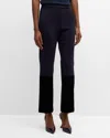 Max Mara Aire Colorblock Camel Hair Trousers In Ultramarine