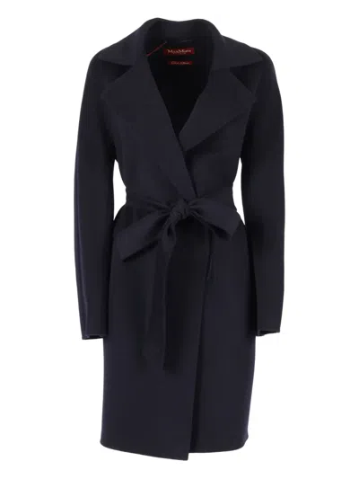 Max Mara Ajaccio Belted Coat In Black