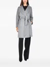 Max Mara Ajaccio Belted Coat In Gray