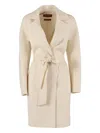 Max Mara Ajaccio Tie-waist Coat In Neutral