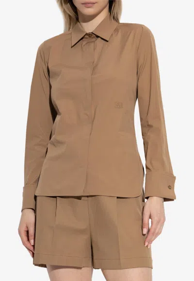 Max Mara Ala Long-sleeved Monogram Shirt