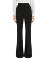 Max Mara Studio-inspired High-waist Flared Trousers With Pressed Pleats In Black