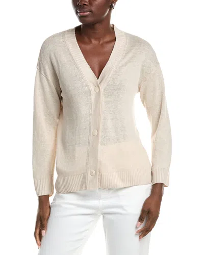 Max Mara Alacre Linen Cardigan In Tan