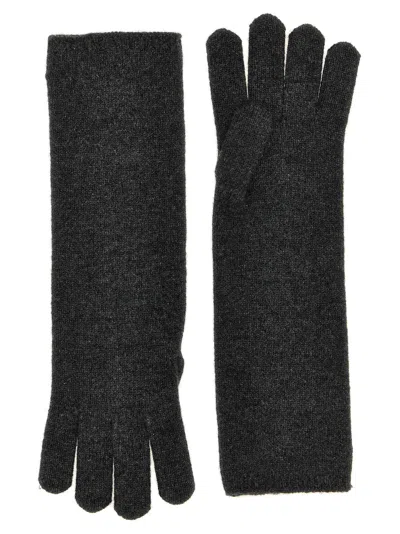 Max Mara 'alaggio' Gloves In Gray