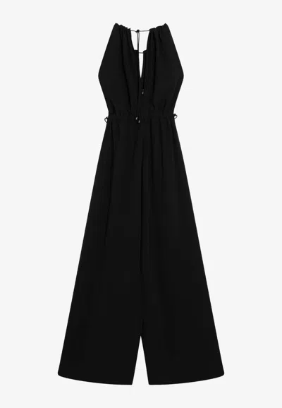 Max Mara Alamaro Wide-leg Jumpsuit In Black
