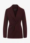 Max Mara Cherry Red Triacetate Alare Cady Jacket In Red