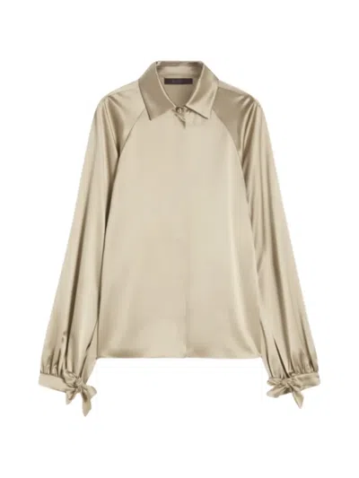 Max Mara Alare Long-sleeve Shirt In Neutral