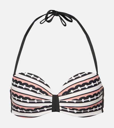 Max Mara Alaska Printed Bikini Top In Multicoloured