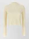 Max Mara 'alba' Cropped Knit Sweater In Neutral