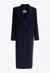 Max Mara Double-breasted Coat "albania1234" In Blue