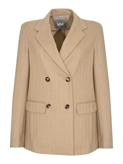 Max Mara Albanian Jacket In Viscose Blend In Neutral