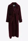 Max Mara Albata Belted Wool Coat In Red