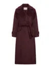 Max Mara Albata Belted Alpaca And Wool-blend Coat In Brown