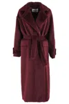 Max Mara Albata Belted Wool Coat In Red