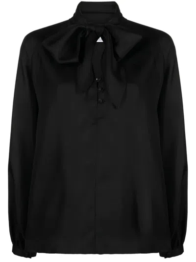 Max Mara Albenga Silk Blouse In Black