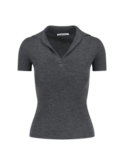 Max Mara "albero" Polo Shirt In Gray