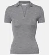 Max Mara Albero Virgin Wool Polo Shirt In Blue