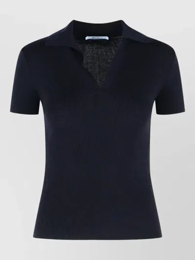 MAX MARA ALBERO VIRGIN WOOL SHORT SLEEVE POLO