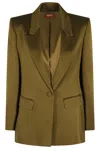 Max Mara Long-sleeved Suit Jacket In Green