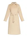 Max Mara Classic Camel Jacket With Adjustable Belt In Neutral