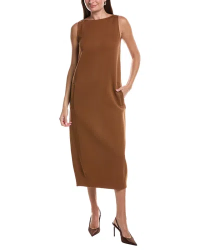 Max Mara Albio Jersey Dress In Brown