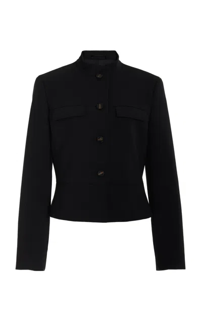 Max Mara Album Wool Jacket In Black