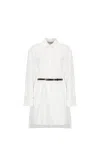 Max Mara Alcade Poplin Oversized Mini Dress Clothing In White