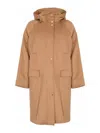Max Mara Alcade Long Parka In Neutral